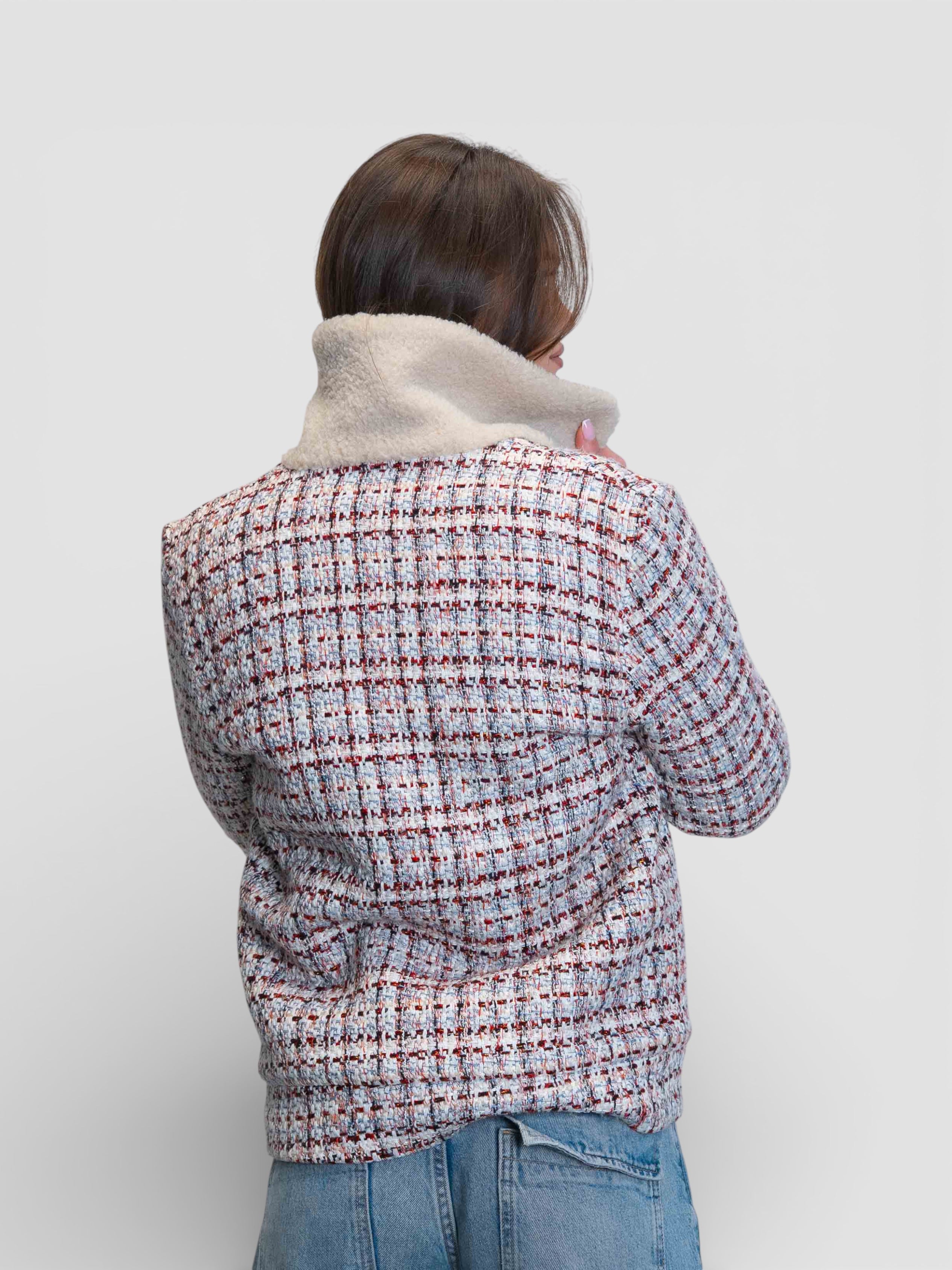 Туид яке тип „Байкър“ с подплата от еко пух